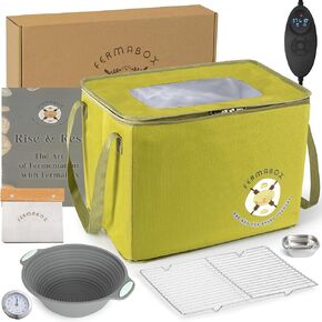 Foldable Fermentation & Proofing Box – 4-Sided Heating, Smart Temp & Timer Control (60–120°F, 1–24h) – Yogurt, Bread & Batter Maker with Accessories & Recipe Guide in Saudi Arabia