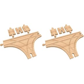 Orbrium® 4 PC Set Switch T Track with Male-Male & Female-Female Track Adapters Compatible with Thomas Chuggington Brio in Kuwait