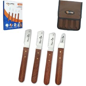 Professional Stripping Knife for Dogs, Best for Removing Unwanted Undercoat, Blades are Made of Stainless Steel with Wooden Handle Grip (Right-Handed, Rosewood) in Saudi Arabia