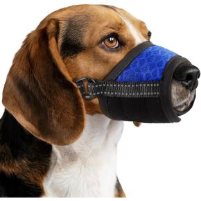 كمامة للكلاب، شبكة ناعمة قابلة للتنفس، حلقة قابلة للتعديل للحيوانات الأليفة قابلة للشرب ومضادة للعض للكلاب الصغيرة والمتوسطة والكبيرة | خفيف الوزن، مريح، سهل الارتداء - أزرق M in Kuwait