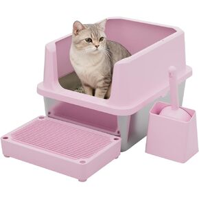 RIZZARI Stainless Steel Litter Box: High Sides for Kittens & Small Cats in Saudi Arabia