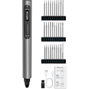Cordless Engraving Pen for Jewelry Making and 3D Print Finishing, Mini Rotary Tool with OLED and One-Key Pause, High Precision Portable Carving Kit with 30 Bits, Ideal Creative Gift for DIY Artists in Saudi Arabia
