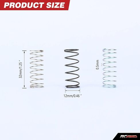 RCAWD 3 مجموعة زنبرك الصدمات الأمامي لجزء ترقيات سلسلة Losi 1/16 Mini-B 1/18 Mini-T in Kuwait