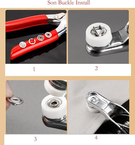 Snap Button Kit Sets, 100 Pair Colorful 5 Claw Buckle with 6 Inch Plier and Alloy Stick for Clothing Leather Crafting Sewing (1) in Kuwait