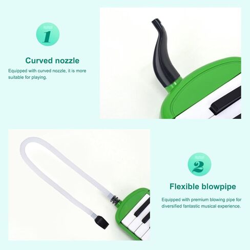 SUNGOOYUE 2 مجموعة ميلوديكا أنبوب، 57 سم طويل مرن من البلاستيك ABS أبواق أنبوب مجموعة استبدال أجزاء أداة ملحق للمبتدئين الطلاب الأطفال in Kuwait