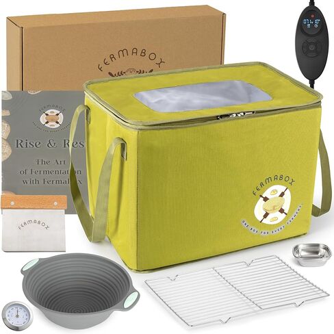 Foldable Fermentation & Proofing Box – 4-Sided Heating, Smart Temp & Timer Control (60–120°F, 1–24h) – Yogurt, Bread & Batter Maker with Accessories & Recipe Guide in Saudi Arabia