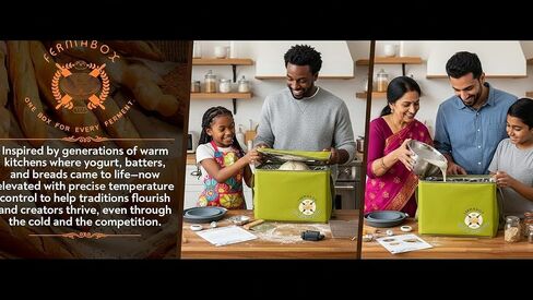 Foldable Fermentation & Proofing Box – 4-Sided Heating, Smart Temp & Timer Control (60–120°F, 1–24h) – Yogurt, Bread & Batter Maker with Accessories & Recipe Guide in Saudi Arabia