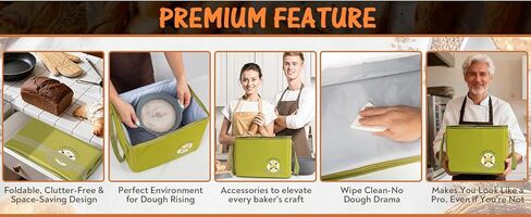 Foldable Fermentation & Proofing Box – 4-Sided Heating, Smart Temp & Timer Control (60–120°F, 1–24h) – Yogurt, Bread & Batter Maker with Accessories & Recipe Guide in Saudi Arabia