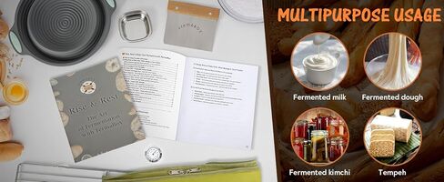 Foldable Fermentation & Proofing Box – 4-Sided Heating, Smart Temp & Timer Control (60–120°F, 1–24h) – Yogurt, Bread & Batter Maker with Accessories & Recipe Guide in Saudi Arabia