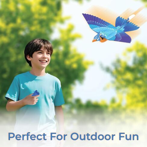 Bionic RC Bird Toy, Remote Control Flying Bird, Single Flapping-wing Design, 6-axis Gyro, Easy Indoor & Outdoor RC Toys for Kids, Boys and Girls - Kingfisher in Saudi Arabia