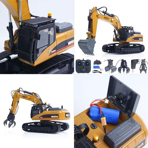 TOUCAN RC HOBBY US متوفر في المخزون 1/14 نموذج حفارة معدنية HUINA ترقية جديدة 580 مركبة هندسية الكرة الكهربائية المنتزع 360 أضواء صوت مخلب القص الدوارة للأعمار من 14 عامًا فما فوق هدية in Kuwait