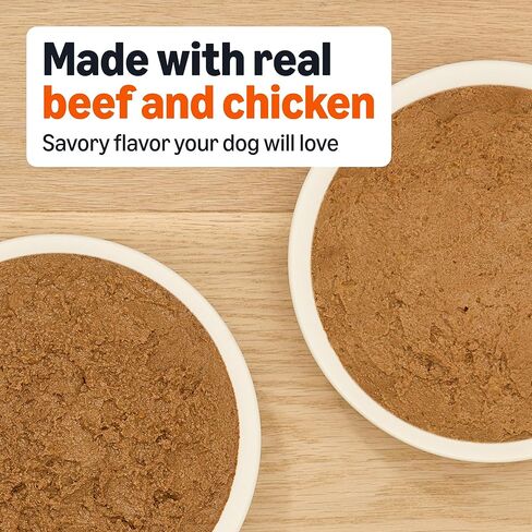 Amazon Basics Wet Dog Food Meaty Loaf Variety Pack, Filet Mignon Flavor and Chicken & Rice Dinner, Made with Real Chicken and Beef, 13.2 oz can, (6 cans of Each Flavor, 12 cans in Total) in Saudi Arabia