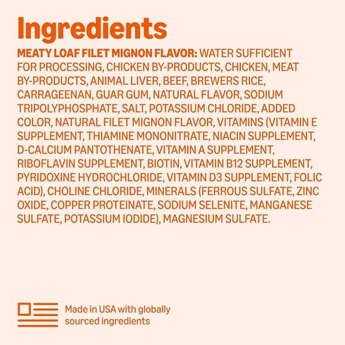 Amazon Basics Wet Dog Food Meaty Loaf Variety Pack, Filet Mignon Flavor and Chicken & Rice Dinner, Made with Real Chicken and Beef, 13.2 oz can, (6 cans of Each Flavor, 12 cans in Total) in Saudi Arabia