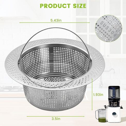 Pulp Strainer for Nama J2 Cold Press Juicer, Pulp Strainer with Handle for Nama J2 Cold Press Juicer, Suitable for Nama J2 Juicer Secondary Fine Filter Accessories, Upgrade Juice Mouthfeel, Easy Clean in Saudi Arabia