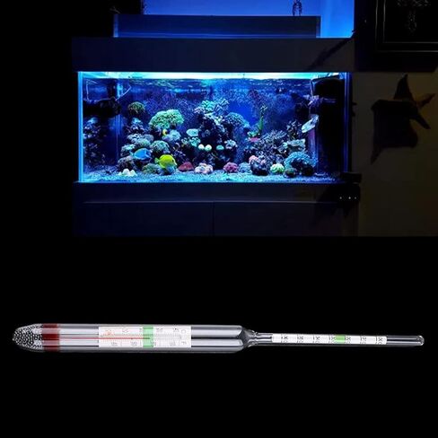 Aquariums Glass Hydrometer with Thermometers Salinities Tester Decoration for Marine Saltwater Fishtanks Aquariums Light Thermometers Plant Sand Decorations Filter Fishtanks Filter Decorations Light in Kuwait