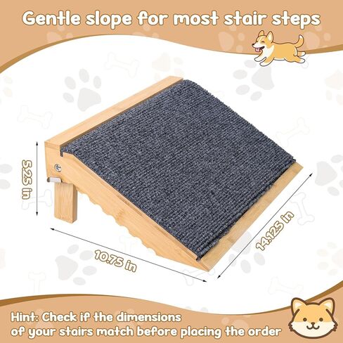 2-Pack Foldable Dog Ramp, Non-Slip Pet Ramp for Stairs, Porch Steps & Indoor Use, Easy Climbing for Small Medium Dogs & Cats, Easy Storage in Saudi Arabia