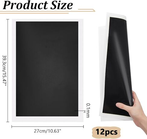 NBEADS 12 Pcs Black Marking Paper, 1.54x1inch Laser Engraving Marking Paper for Laser Engraver and Cutting Machine for Engrave on Metal Ceramics Glass in Saudi Arabia