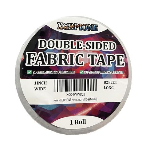 Hemming Tape - No Sewing or Ironing Required - Extra Strong - Double-Sided Fabric Tape Perfect for Hemming and DIY Crafts - 3/4in x 66ft in Saudi Arabia