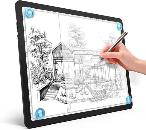 Heanolier A4 LED Copy Board Light Tracing Box,Super Bright Magnetic Light pad with Side physical Buttons,Adjustable Corded Light Table for Tattoo Transferring,Drawing, Light Board for Diamond Painting in Saudi Arabia