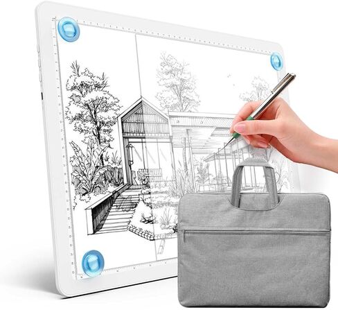 Heanolier A4 LED Copy Board Light Tracing Box,Super Bright Magnetic Light pad with Side physical Buttons,Adjustable Corded Light Table for Tattoo Transferring,Drawing, Light Board for Diamond Painting in Saudi Arabia