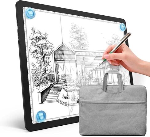 Heanolier A4 LED Copy Board Light Tracing Box,Super Bright Magnetic Light pad with Side physical Buttons,Adjustable Corded Light Table for Tattoo Transferring,Drawing, Light Board for Diamond Painting in Saudi Arabia