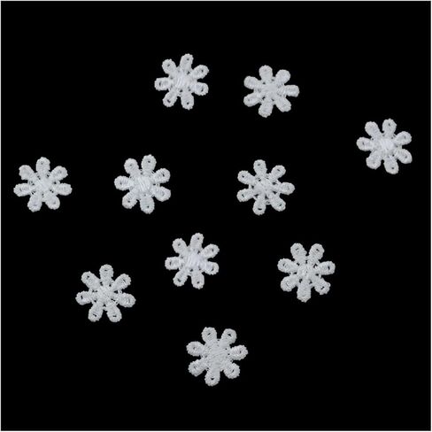 XGNG 10000pcs White Mini Lace Small Flower Daisy Convex Applique Embroidered Floral Sewing Patch in Saudi Arabia