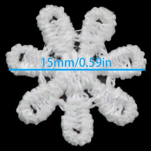 XGNG 10000pcs White Mini Lace Small Flower Daisy Convex Applique Embroidered Floral Sewing Patch in Saudi Arabia