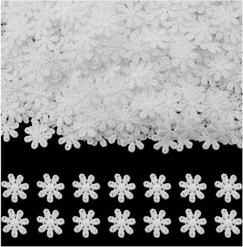 XGNG 10000pcs White Mini Lace Small Flower Daisy Convex Applique Embroidered Floral Sewing Patch in Saudi Arabia