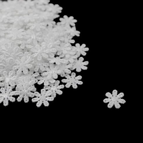 XGNG 10000pcs White Mini Lace Small Flower Daisy Convex Applique Embroidered Floral Sewing Patch in Saudi Arabia