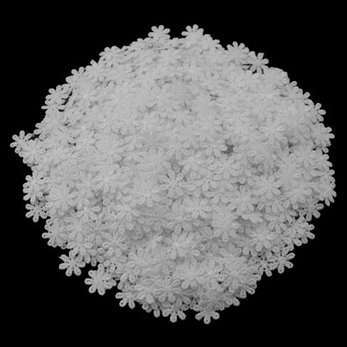 XGNG 10000pcs White Mini Lace Small Flower Daisy Convex Applique Embroidered Floral Sewing Patch in Saudi Arabia