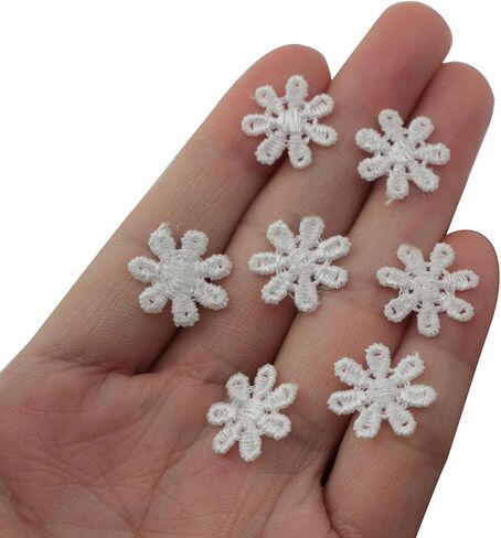 XGNG 10000pcs White Mini Lace Small Flower Daisy Convex Applique Embroidered Floral Sewing Patch in Saudi Arabia