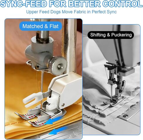 Open Toe Walking Foot with Guide, Compatible with Brother Sewing Machine, Fist Most 7mm Household Low Shank Sewing Machines, Suitable for Quilting and Sewing Multiple Layers in Saudi Arabia