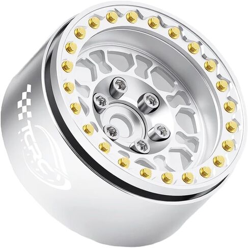 75 قطعة من مسامير الخرز M2x6mm المصنوعة من الفولاذ الكربوني مع أداة تركيب سهلة الاستخدام من الألومنيوم لمراكز العجلات مقاس 1.9 بوصة و2.2 بوصة، ذهبي in Saudi Arabia