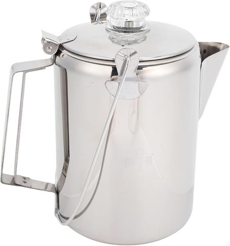 Stainless Steel Coffee Percolator, Camping Stovetop Coffee Maker, Dedicated Filter Percolator with Scale Markings, Ideal for Home, Outdoor, RV Camping & Grill Use (Silver) in Saudi Arabia