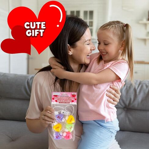 قلادة مضيئة لعيد الحب من ArtCreativity - قلادة قلب ضخمة مع أقوال لطيفة - تضيء بألوان متعددة - قلادة LED على شكل قلب للفتيات والفتيان - هدايا عيد الحب للأطفال in Kuwait