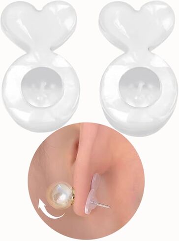 Earring Backs for Heavy Earring Support Backs 30PCS Rubber Earring Lifters for Droopy Ears Clear Earring Backs Replacements for Jewelry Bullet Earrings Back for Studs & 4PCS Ear Posts 925 Silver in Saudi Arabia