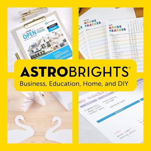 بطاقات بيضاء فاخرة من Astrobrights، مقاس 8.5 بوصة × 11 بوصة، مؤشر 110 رطل، 94 درجة سطوع، 235 ورقة - مخزون بطاقات بيضاء ثقيلة الوزن من Astrobrights للدعوات وبطاقات العمل والحرف اليدوية والطباعة in Kuwait