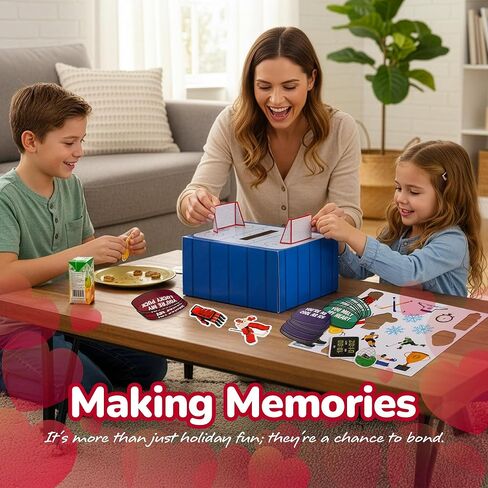 صندوق حرفة هوكي عيد الحب من آرت كرياتيفيتي للأطفال - اصنع مجموعة صندوق بريد عيد الحب الخاص بك للأولاد والبنات - تتضمن 30 بطاقة، صندوق، 18 قطعة إسفنجية مزخرفة - لوازم حرفية لطيفة in Kuwait