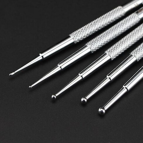Stainless Steel Clay Indentation Pen Set for Polymer Clay Sculpting and Pottery Crimping – 5-Piece Kit with 1mm to 3mm Tip Diameters, 125mm Length, Precision Marking Tools in Saudi Arabia