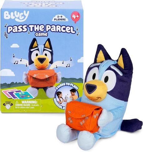 لعبة Bluey Pass The Parcel الموسيقية، لعبة قطيفة ناعمة قابلة للاحتضان مقاس 8 بوصات (20 سم). ثلاث ألعاب تفاعلية للعب، بما في ذلك البطاطس الساخنة. لعبة عائلية ممتعة، ولعبة للحفلات، ولعبة ما قبل المدرسة in Kuwait