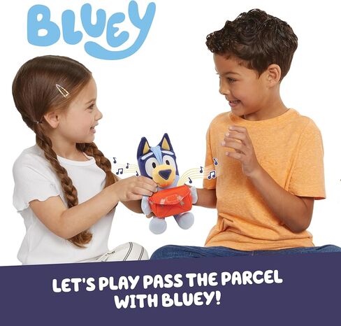 لعبة Bluey Pass The Parcel الموسيقية، لعبة قطيفة ناعمة قابلة للاحتضان مقاس 8 بوصات (20 سم). ثلاث ألعاب تفاعلية للعب، بما في ذلك البطاطس الساخنة. لعبة عائلية ممتعة، ولعبة للحفلات، ولعبة ما قبل المدرسة in Kuwait
