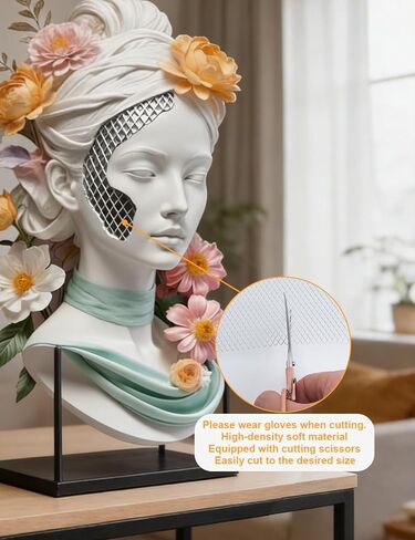 شبكة سلكية من الألومنيوم للفنون والحرف - 5.7 بوصة × 13.1 قدم - شبكة نحت مرنة للفنون والحرف اليدوية، شبكة معدنية رفيعة سهلة القطع مع مقص إضافي وأشرطة تخزين، منحوتات يدوية وحرف إبداعية in Kuwait