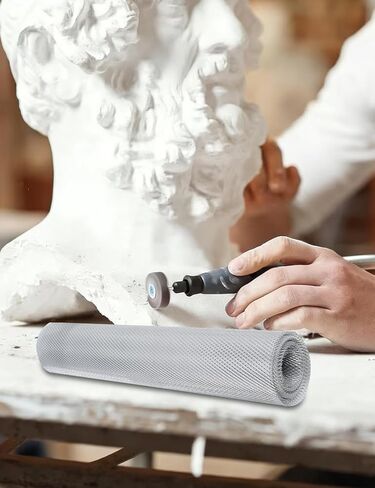 شبكة سلكية من الألومنيوم للفنون والحرف - 5.7 بوصة × 13.1 قدم - شبكة نحت مرنة للفنون والحرف اليدوية، شبكة معدنية رفيعة سهلة القطع مع مقص إضافي وأشرطة تخزين، منحوتات يدوية وحرف إبداعية in Kuwait