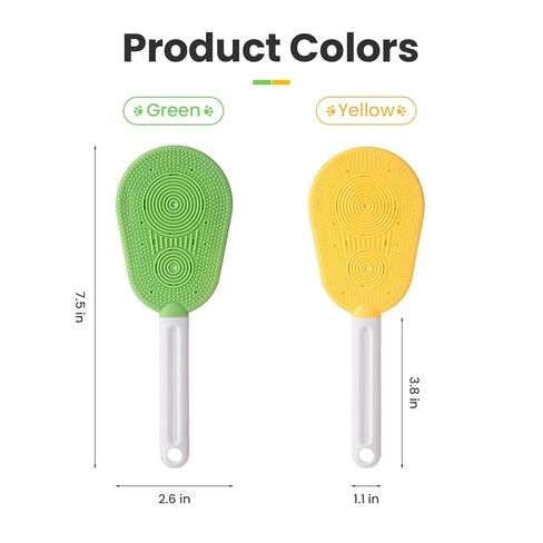 Cat Comb Deshedding Tool for Cats, Detangling & Grooming Brush for Short & Long Hair - Fan Yellow in Saudi Arabia