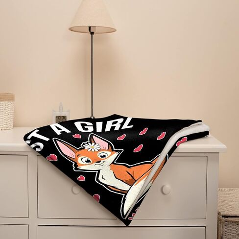 Fox Blanket Stuffed Animal Gift for Women Kids Fleece Throws-Just A Girl Who Loves Foxes Lightweight Plush Christmas Decor Super Soft Flannel Blankets for Bedding Chair-40x50 Inches in Kuwait