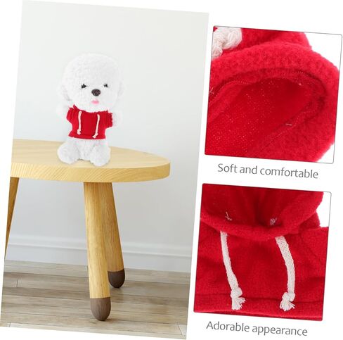 Interchangeable Plush Bear Hoodie for Dolls Red Solid Color Sweatshirt Clothes for Stuffed Animal Collectors Versatile Doll Clothing Accessory to Boost Imagination and Enhance in Saudi Arabia