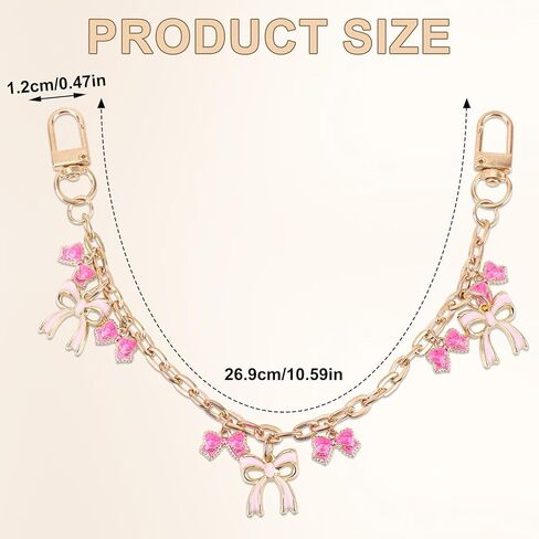 حقيبة ساحرة لحقائب اليد، سلسلة محفظة على شكل فيونكة وردية لطيفة وقلادات محفظة عصرية وإكسسوارات زخرفية للنساء حقائب يد على الكتف ومقبض قصير in Kuwait