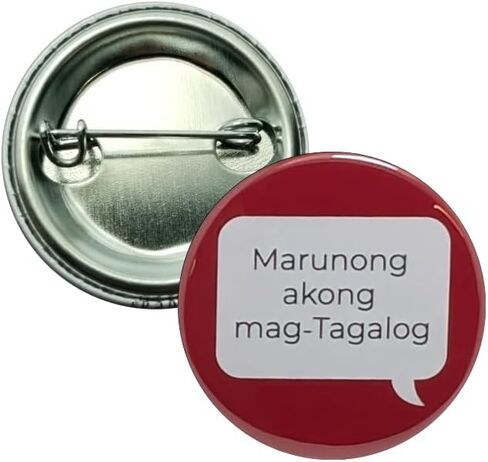 Marunong akong mag‑Tagalog (I speak Tagalog) pins - 1.25 inch buttons - Pack of 12 pinback buttons in Saudi Arabia