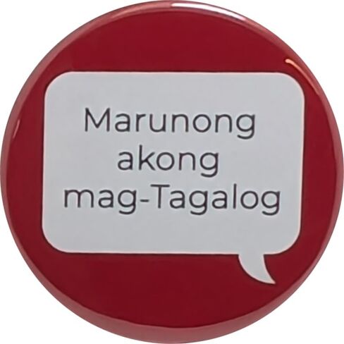Marunong akong mag‑Tagalog (I speak Tagalog) pins - 1.25 inch buttons - Pack of 12 pinback buttons in Saudi Arabia