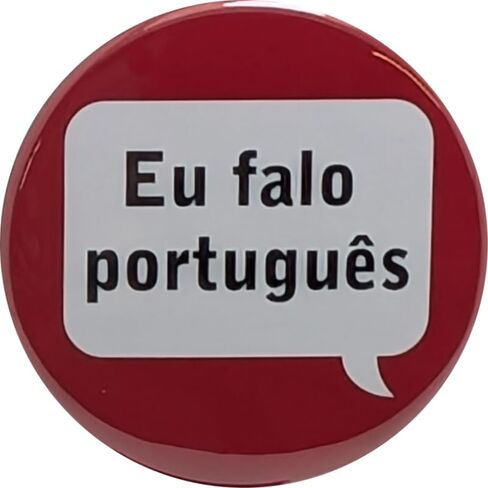 Eu falo português (I speak Portuguese) pins - 2.25 inch buttons - Pack of 100 pinback buttons in Saudi Arabia